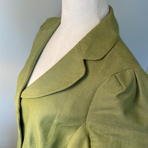 Ann Taylor Petites - 12P - Short Sleeve Green Blazer - Picture 3 of 6